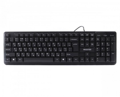 Клавіатура офісна KBM-U01-UA, USB, Укр/Рус, пластик, чорна