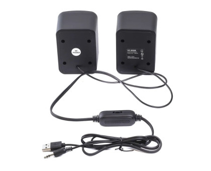 Колонки акустические Maxxter CSP-U005RGB, 6 Вт, USB питание, RGB подсветка, черные