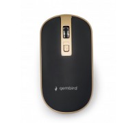 Мышь беспроводная Gembird MUSW-4B-06-BG, USB, 1600 dpi, черная с золотом