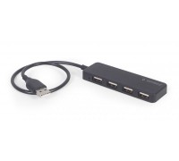 Хаб на 4 порта USB 2.0 UHB-U2P4-06, пластик, черный