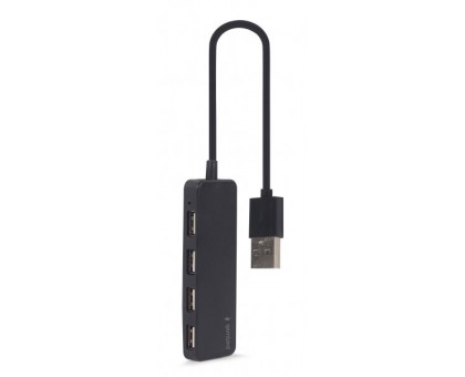 Хаб на 4 порти USB 2.0 UHB-U2P4-06, пластик, чорний