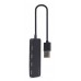 Хаб на 4 порта USB 2.0 UHB-U2P4-06, пластик, черный