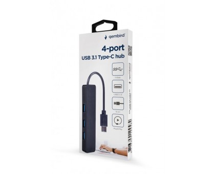 Хаб Gembird UHB-CM-U3P4-01 на 4 порти USB 3.1
