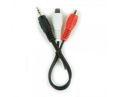Аудио кабель Cablexpert CCA-406, стерео 3.5мм/2 x RCA-тюльпан, длина 0.2м.