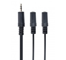 Аудио-кабель Cablexpert CCA-415, 3.5мм "папа"/2х3.5мм "мама", переходник, длина 5м., стерео