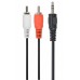 Аудио-кабель Cablexpert CCA-458-2.5M, 3.5мм/2хRCA-тюльпан папа, длина 2.5м., стерео