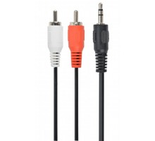 Аудіо-кабель Cablexpert CCA-458-15M, 3.5мм/2хRCA-тюльпан тато, довжина 15м., стерео