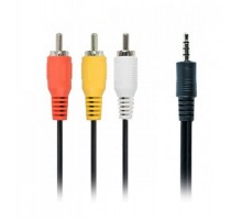 Кабель аудіо-відео Cablexpert CCA-4P2R-2M 3.5 jack (4pin) - 3RCA, 2 метра