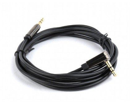 Аудіо-кабель Cablexpert CCAP-444L-1M, 3.5 мм. стерео папа/3.5мм стерео папа угловой, довжина 1,0 м.