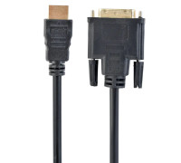 Кабель Cablexpert CC-HDMI-DVI-6, HDMI тато/DVI тато, двонаправлений, позолочені коннектори, 1.8 м
