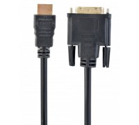 Кабель Cablexpert CC-HDMI-DVI-6, HDMI тато/DVI тато, позолочені коннектори, 1.8 м