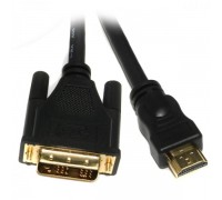 Кабель Viewcon VD 066-3м, HDMI to DVI: 18+1; 3м, позолоченные коннекторы, блистер, v1.3