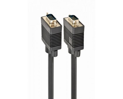 Кабель Cablexpert CC-PPVGA-6B, преміум якість, VGA 3+9C HD15M тато /HD15M тато, подвійно-екранований, з 2-ма феритами, 1,8 м, чорний колір