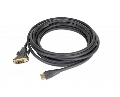 Кабель Cablexpert CC-HDMI-DVI-15, HDMI тато/DVI тато, позолочені коннектори, 4.5 м