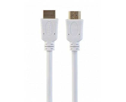Кабель Cablexpert CC-HDMI4-W-10, HDMI V.2.0, вилка/вилка, з позолоченими конекторами, 3 м, білий колір