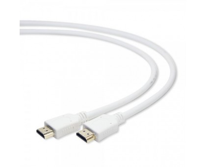 Кабель HDMI Cablexpert CC-HDMI4-W-6, V.2.0, 4К 60 Гц, позолочені конектори, 1.8 м, білий