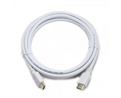 Кабель Cablexpert CC-HDMI4-W-1M, HDMI V.2.0, вилка/вилка, з позолоченими конекторами, 1 м, білий колір