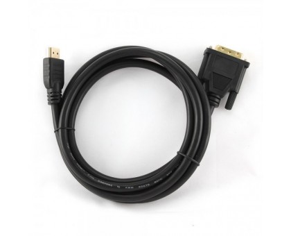 Кабель Cablexpert CC-HDMI-DVI-0.5M, HDMI-DVI папа/DVI папа, позолочені коннектори, 0,5 м