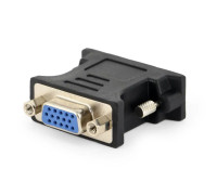 Адаптер Cablexpert A-DVI-VGA-BK, DVI-A 24-пін тато/VGA 15-пін HD (3 ряда) мама