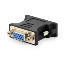 Адаптер Cablexpert A-DVI-VGA-BK, DVI-A 24-пин папа/VGA 15-пин HD (3 ряда) мама