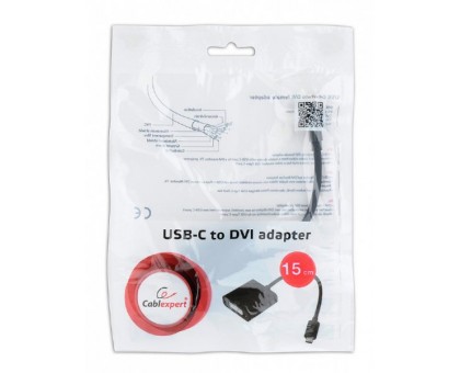 Адаптер-переходник USB Type-C на DVI Cablexpert A-CM-DVIF-01
