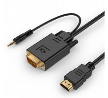 Перетворювач цифрового HDMI на VGA Cablexpert A-HDMI-VGA-03-5M відеота стерео-аудіо, 5 м