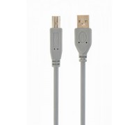 Кабель Cablexpert CCP-USB2-AMBM-6G, премиум качество USB 2.0 A-папа/B-папа, 1.8 м., серый