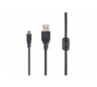 Кабель Cablexpert CCF-USB2-AM5P-6, премиум качество, A-папа/MINI USB 2.0 5-пин, 1.8 м, с ферритовой сердцевиной