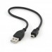 Кабель Cablexpert CCP-USB2-AM5P-1, MiniUSB преміум якість, USB 2.0 A-тато/міні USB 2.0 5-пін, 30 cм.