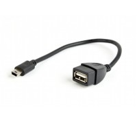 Кабель-адаптер USB OTG Cablexpert A-OTG-AFBM-002 для пристроїв, AF - Mini BM, 0.15 м.