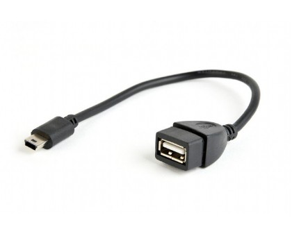 Кабель-адаптер USB OTG Cablexpert A-OTG-AFBM-002 для пристроїв, AF - Mini BM, 0.15 м.