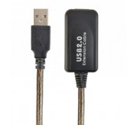 Активний подовжувач USB Cablexpert UAE-01-5M, USB 2.0, 5 м., чорний колір