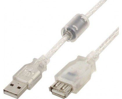 Подовжувач Cablexpert CCF-USB2-AMAF-TR-6, преміум якість USB 2.0 A-папа/A-мама, 1.8 м, з феритовою серцевиною