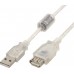 Удлинитель Cablexpert CCF-USB2-AMAF-TR-6, премиум качество USB 2.0 A-папа/A-мама, 1.8 м, с ферритовой сердцевиной