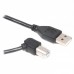 Кабель Cablexpert CCP-USB2-AMBM90-6, премиум качество USB 2.0 A-папа/B-папа, угловой, 1.8м.