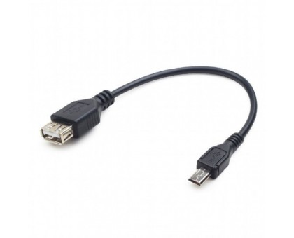 Кабель-адаптер USB OTG Cablexpert A-OTG-AFBM-03 для пристроїв, AF - Micro BM, 0.15 м.