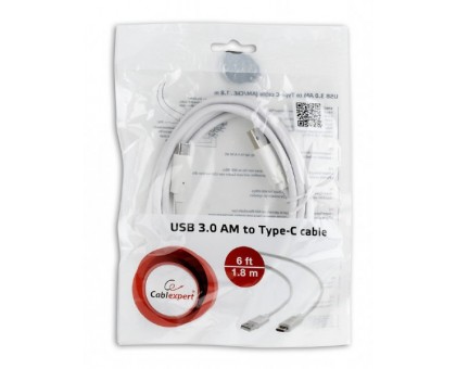 Кабель Cablexpert CCP-USB3-AMCM-6-W, преміум якість USB 3.0 A-тато/C-тато, 1.8 м.