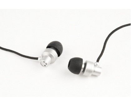 Вакуумні навушники з мікрофоном Gembird MHS-EP-CDG-S, металевий корпус, сірий колір
