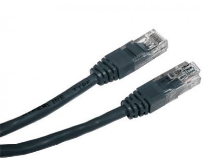 Патч корд Cablexpert PP12-1M/BK, UTP, категория. 5E, литой, 50u" штекер с фиксатором, 1 м, черный