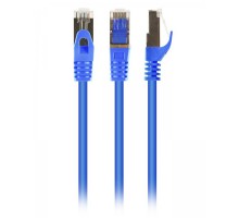 Патч корд Cablexpert PP6A-LSZHCU-B-0.25M, S/FTP, литий, 50u" штекер із фіксатором, 0.25 м, синій