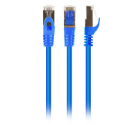 Патч корд Cablexpert PP6A-LSZHCU-B-0.25M, S/FTP, литий, 50u" штекер із фіксатором, 0.25 м, синій