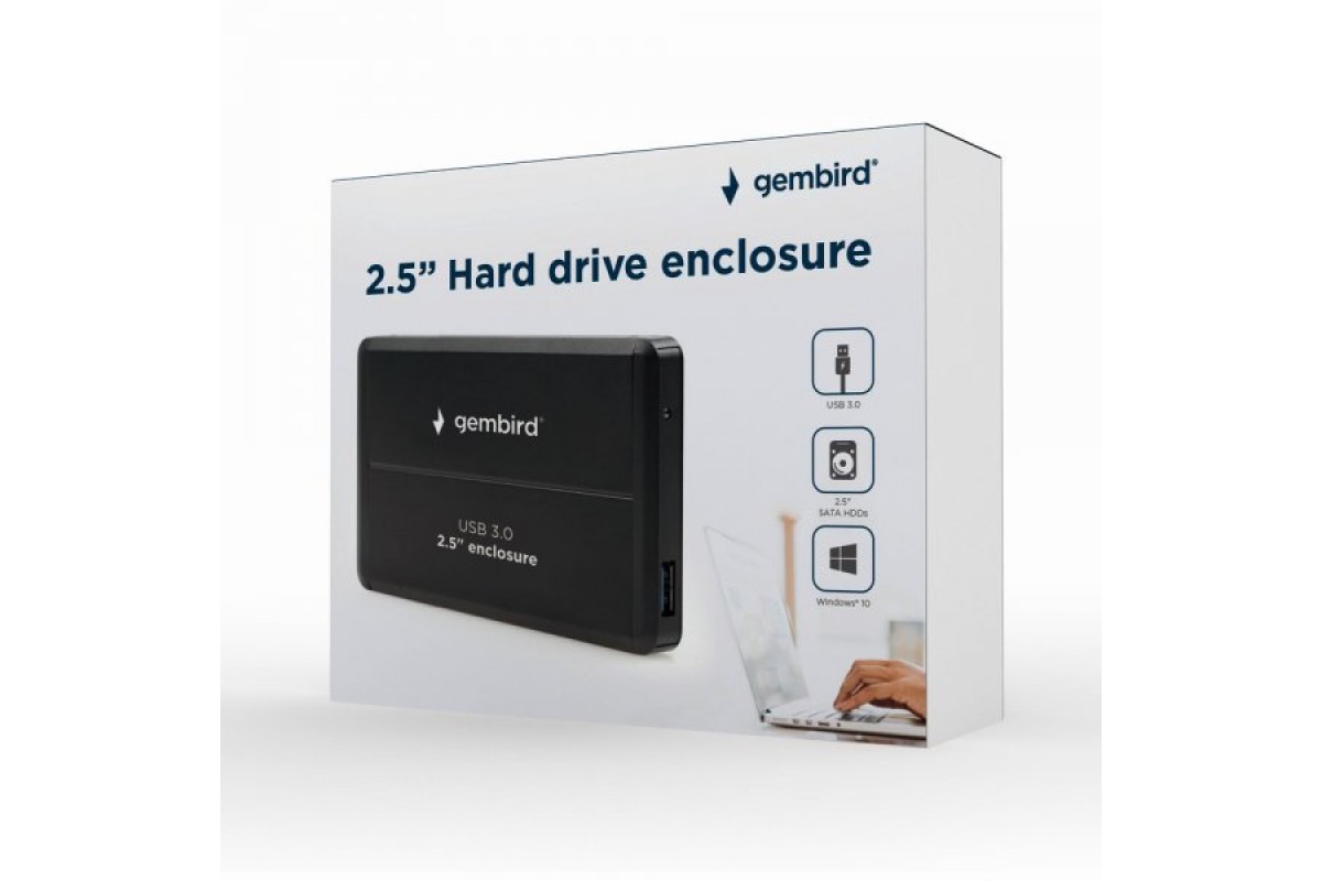 Gembird EE2-U3S-2 Зовнішня кишеня 2.5", USB 3.0, чорний придбати в ...