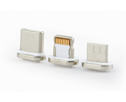 Кабель Cablexpert CC-USB2-AMLM31-1M, магнитный USB 2.0 AM/Lightning/Micro/Type-C USB, 1.0м.