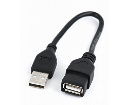 Удлинитель Cablexpert CCP-USB2-AMAF-0.15M, премиум качество USB 2.0 A-папа/A-мама, 0.15м.
