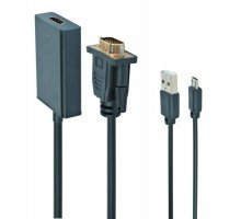 Перетворювач VGA відео в цифрового HDMI сигнал Cablexpert A-VGA-HDMI-01 VGA на HDMI зі звуком
