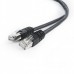 Патч корд Cablexpert PP22-1M/BK, FTP, литий,  50u" штекер із фіксатором, 1 м, чорний
