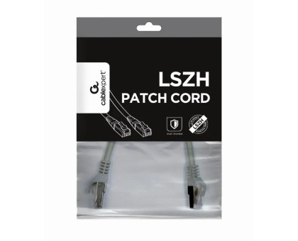Патч корд Cablexpert PP6A-LSZHCU-3M, S/FTP, литий, 50u" штекер із фіксатором, 3.0 м, сірий
