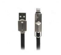 Кабель Cablexpert CCPB-ML-USB-05BK, USB 2.0 А-папа/Lightning/Micro USB, 1.0м.