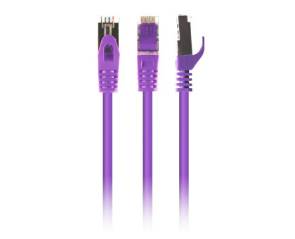 Патч корд Cablexpert PP6A-LSZHCU-V-2M, S/FTP, литий, 50u" штекер із фіксатором, 2,0 м, пурпуровий