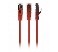 Патч корд Cablexpert PP6A-LSZHCU-R-2M, S/FTP, литий, 50u" штекер із фіксатором, 2 м, червоний